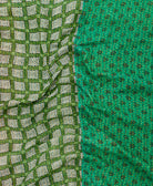 Kantha quilt throw featuring traditional kantha hand stitching