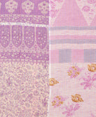 Kantha quilt throw made of recycled vintage saris