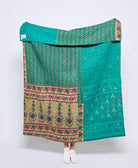 Artisan made kantha quilt throw  