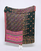 Artisan made kantha quilt throw  