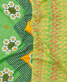Kantha quilt throw featuring traditional kantha hand stitching
