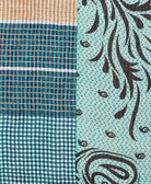 Kantha quilt throw made of recycled vintage saris