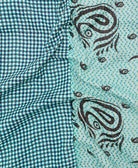 Kantha quilt throw featuring traditional kantha hand stitching