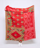 Artisan made kantha quilt throw  