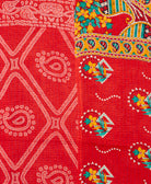 Kantha quilt throw made of recycled vintage saris