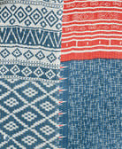 Kantha quilt throw made of recycled vintage saris