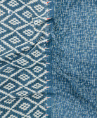 Kantha quilt throw featuring traditional kantha hand stitching