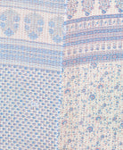 Kantha quilt throw made of recycled vintage saris