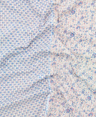 Kantha quilt throw featuring traditional kantha hand stitching