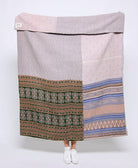 Artisan made kantha quilt throw  