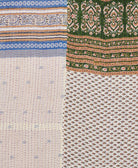Kantha quilt throw made of recycled vintage saris
