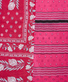 Kantha quilt throw made of recycled vintage saris