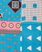 Kantha quilt throw made of recycled vintage saris