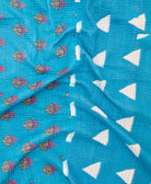 Kantha quilt throw featuring traditional kantha hand stitching