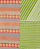 Kantha quilt throw made of recycled vintage saris