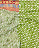 Kantha quilt throw featuring traditional kantha hand stitching