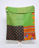 Artisan made kantha quilt throw  