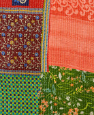 Kantha quilt throw made of recycled vintage saris