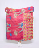 Artisan made kantha quilt throw  