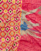 Kantha quilt throw featuring traditional kantha hand stitching