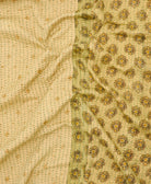 Kantha quilt throw featuring traditional kantha hand stitching