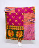 Artisan made kantha quilt throw  