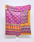 Artisan made kantha quilt throw  
