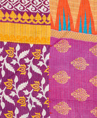 Kantha quilt throw made of recycled vintage saris