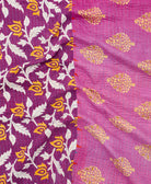 Kantha quilt throw featuring traditional kantha hand stitching