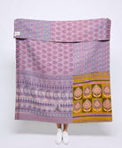 Artisan made kantha quilt throw  