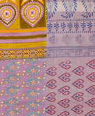 Kantha quilt throw made of recycled vintage saris