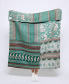 Artisan made kantha quilt throw  