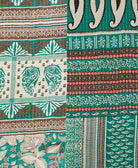 Kantha quilt throw made of recycled vintage saris