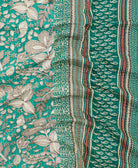 Kantha quilt throw featuring traditional kantha hand stitching