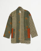 handmade open front cocoon quilted jacket