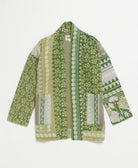 handmade open front cocoon quilted jacket