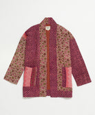 handmade open front cocoon quilted jacket