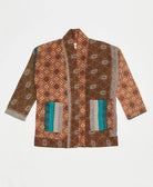 handmade open front cocoon quilted jacket