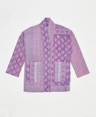 handmade open front cocoon quilted jacket