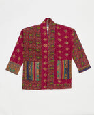 handmade open front cocoon quilted jacket