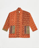 handmade open front cocoon quilted jacket