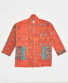 handmade open front cocoon quilted jacket
