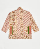 handmade open front cocoon quilted jacket