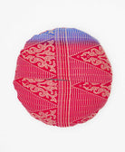 round throw pillow hand crafted by women in india 