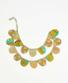 upcycled fabric garland with bold muted tone floral and leaf print pattern by Anchal