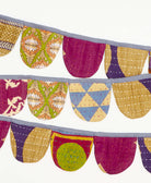 handmade blue and purple geometric scallop fabric garland