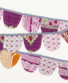 handmade purple paisley scallop fabric garland