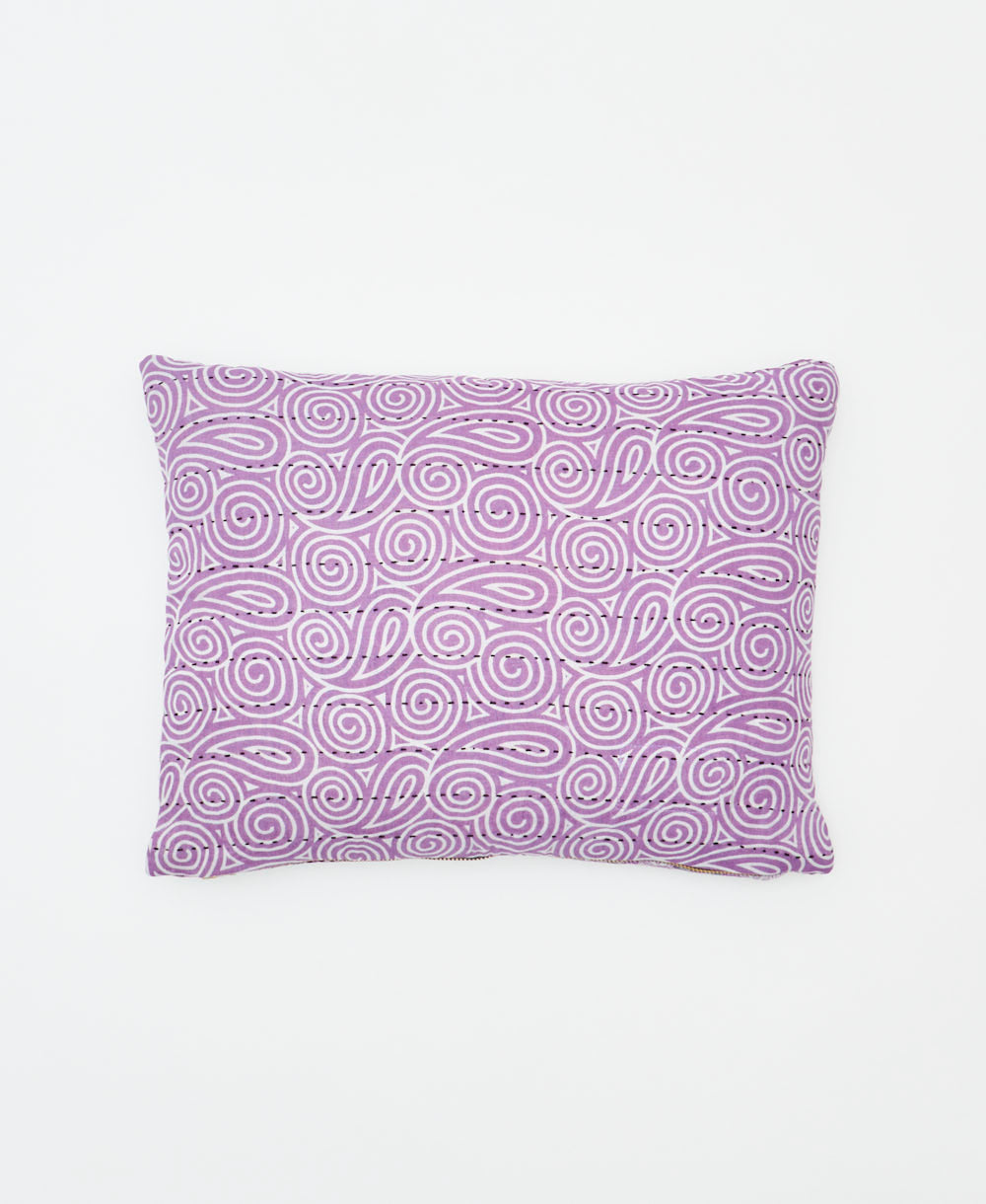 small pillow handmade in India from vintage cotton fabrics