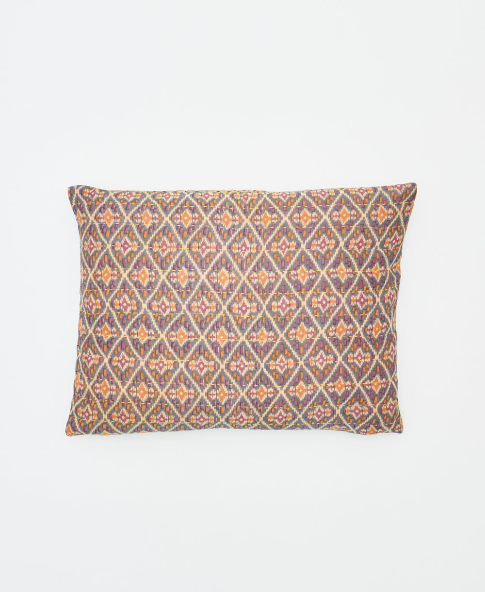 small pillow handmade in India from vintage cotton fabrics