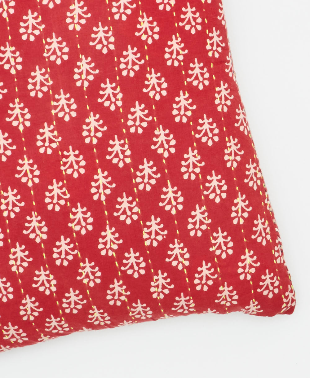 kantha embroidery on small throw pillow